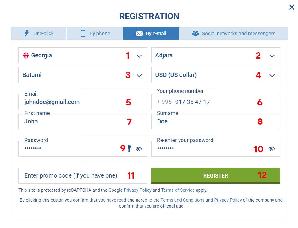 E-mail Registration